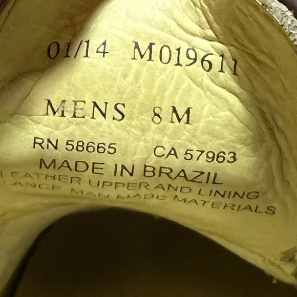 1901 Mens Round Toe Oxford  Round Toe Comfort Tan Leather Suede Shoe Size: 8M - Picture 12 of 14